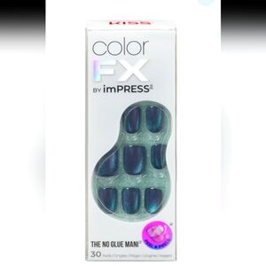 NWT Kiss Impress Color FX The No Glue Mani nails Better Things Short 30un